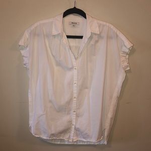 Madewell White Short Sleeve Central Shirt